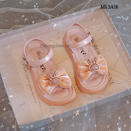 Giày sandal bé gái từ 1 - 12 tuổi có nơ thỏ xinh xắn - SA26