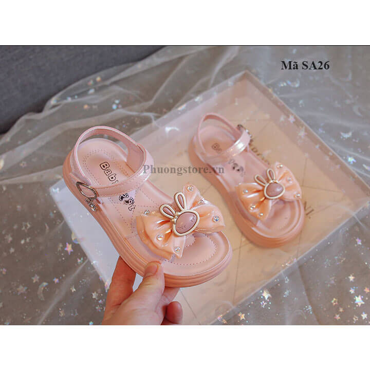 Sandal bé gái từ 1-12 tuổi nơ thỏ xinh xắn - SA26