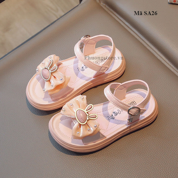 Sandal bé gái từ 1-12 tuổi nơ thỏ xinh xắn - SA26