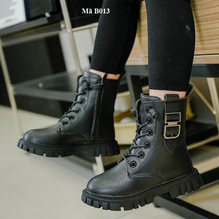 Giày boot bé gái bé trai từ 3- 11 tuổi cá tính - B013