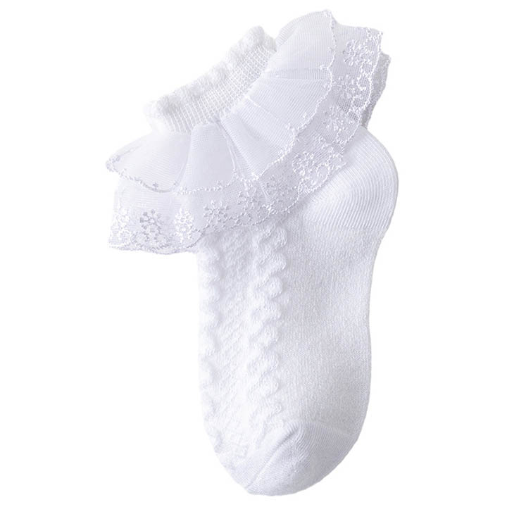 Vớ ren bé gái màu trắng từ 1-12 tuổi - ST09