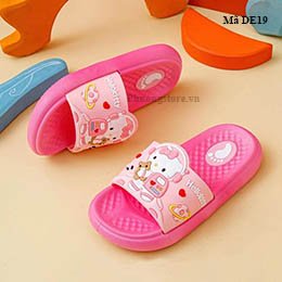 Dép trẻ em kitty màu hồng xinh xắn từ 3-10 tuổi - DE19