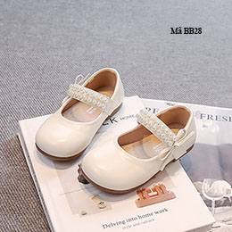 Giày búp bê bé gái từ 2-11 tuổi quai đính ngọc sang trọng - BB28