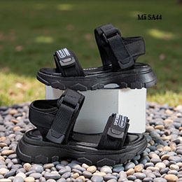 Giày sandal bé gái quai ngang màu đen từ 3-12 tuổi - SA44